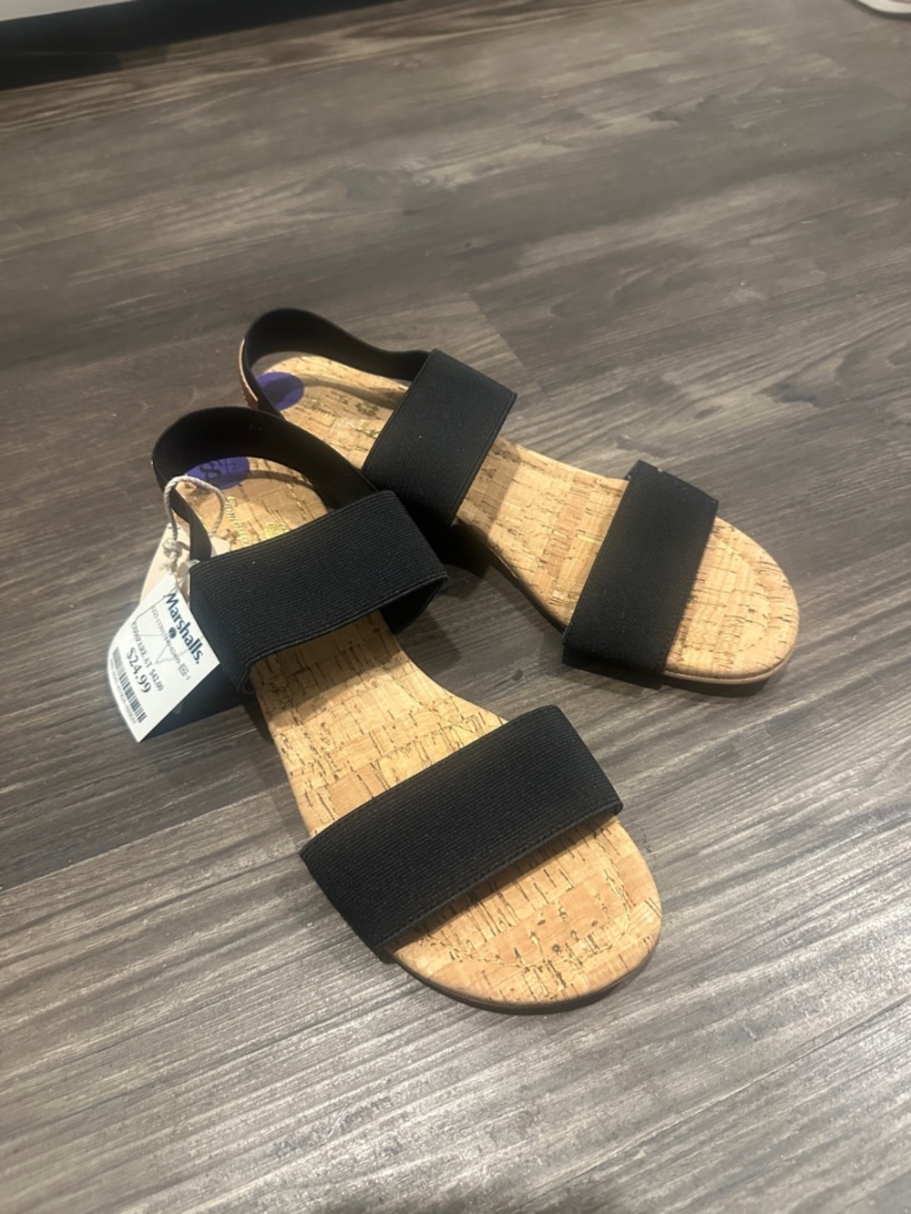 Tommy Bahama Black Cork Footbed Double-strap Women's Sandals